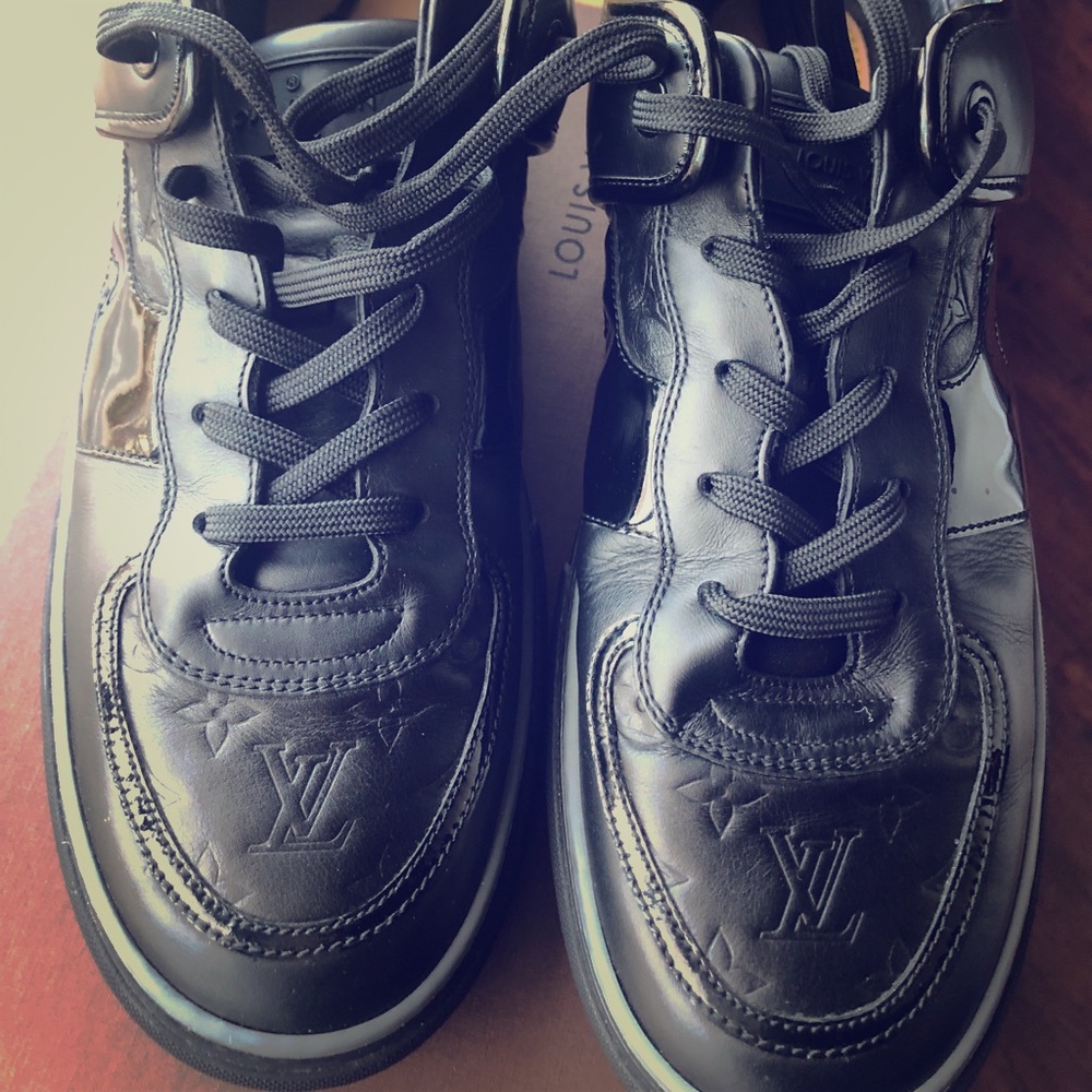 Louis Vuitton Black Lowtop Tower Sneakers